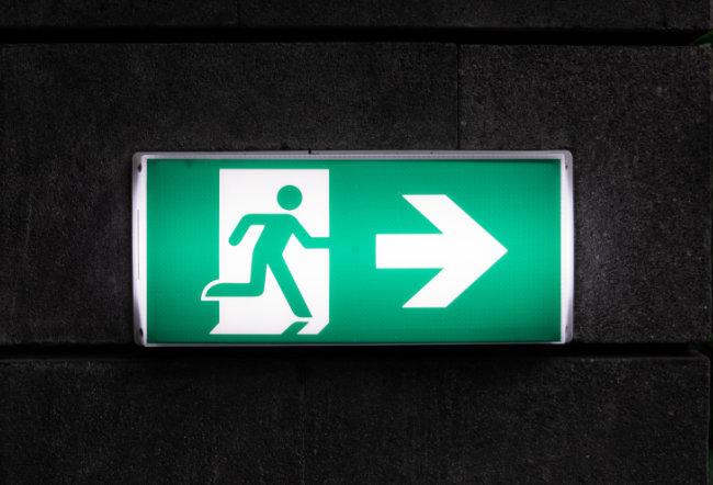 Fluchtwegschild